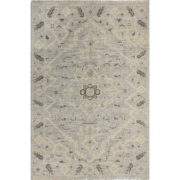 Kurtis Hand Knotted Wool Silver Area Rug by Mistana