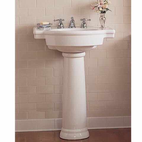 Retrospect Ceramic 27 Pedestal Bathroom Sink with Overflow by American Standard