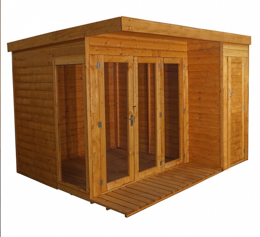 mercia garden products 12 x 8 ft. summer house with side