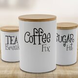3 Piece Coffee, Tea & Sugar Jar Set
