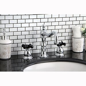 Heritage Onyx Double Handle Widespread Bathroom Faucet with Pop-Up Drain