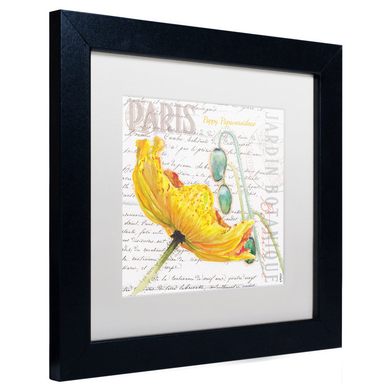 Trademark Art Paris Botanique Yellow Poppy By Jennifer