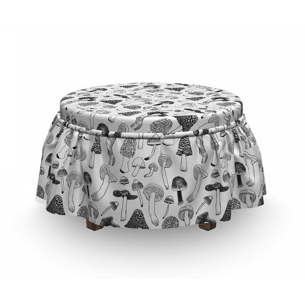Various Types Of Fungus Ottoman Slipcover (Set Of 2) By East Urban Home