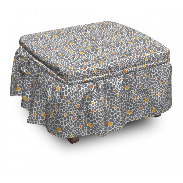 Abstract Spotty Ottoman Slipcover (Set Of 2) By East Urban Home