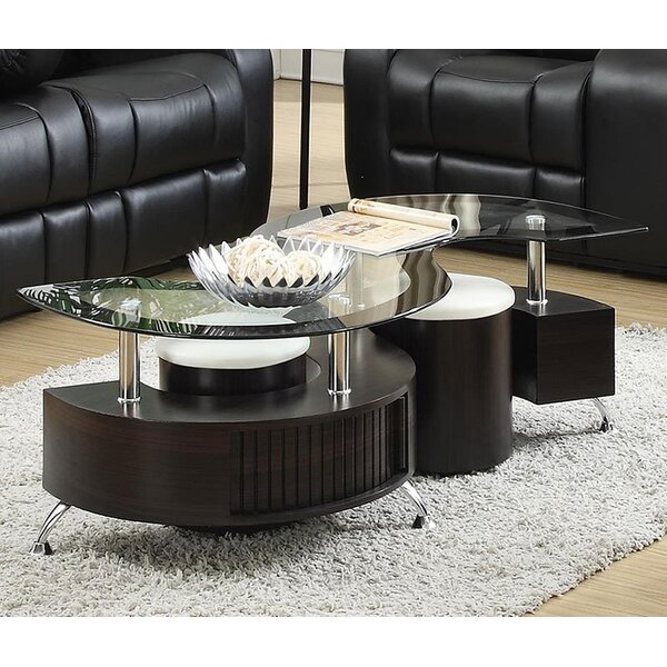 Gunnora Coffee Table With Nested Stools By Orren Ellis