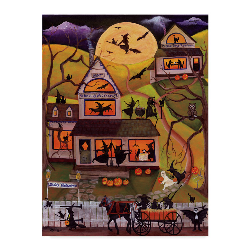 The Holiday Aisle Halloween School Of Witchcraft Acrylic