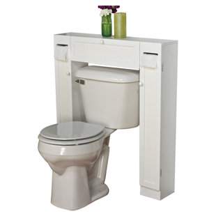 Over The Commode Cabinets Wayfair Eleanor Free Standing 34 W X 38 5 H Over The Toilet Storage