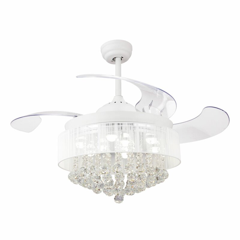 House Of Hampton 46 Broxburne 4 Blade Led Ceiling Fan With Remote