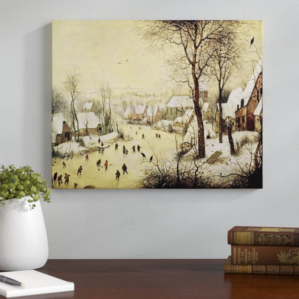 East Urban Home Winter Landscape With Skaters And A Bird Trap 1565 By Pieter Bruegel The Elder Picture Frame Art Print On Paper Wayfair Co Uk