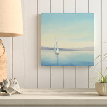 Highland Dunes Heading Home Sailboat Acrylic Painting Print On