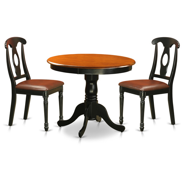 3 Piece Dining Set By East West Furniture Great Reviews