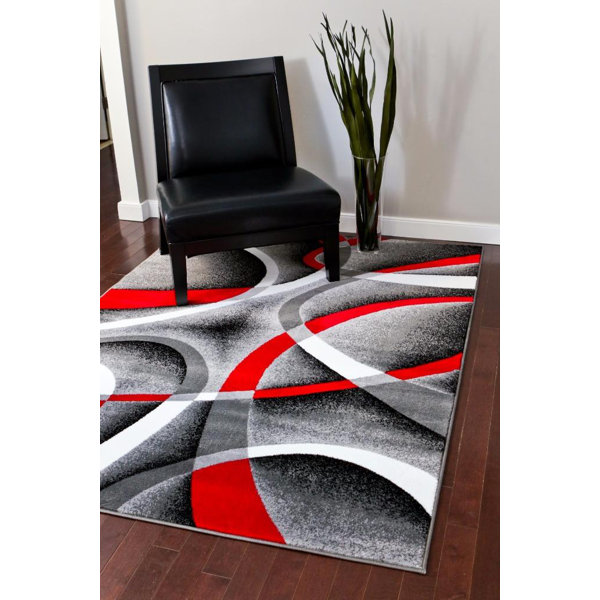 Cherine Modern Gray Area Rug by Orren Ellis
