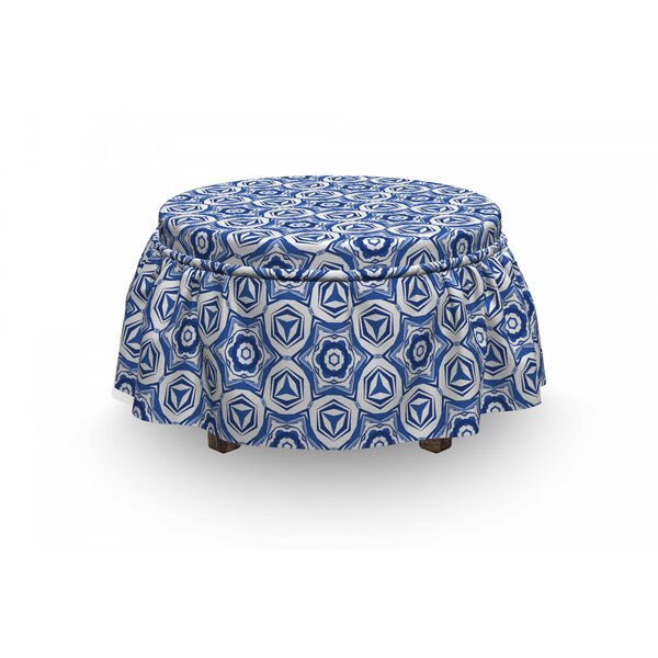 Geometric Hexagons Ottoman Slipcover (Set Of 2) By East Urban Home