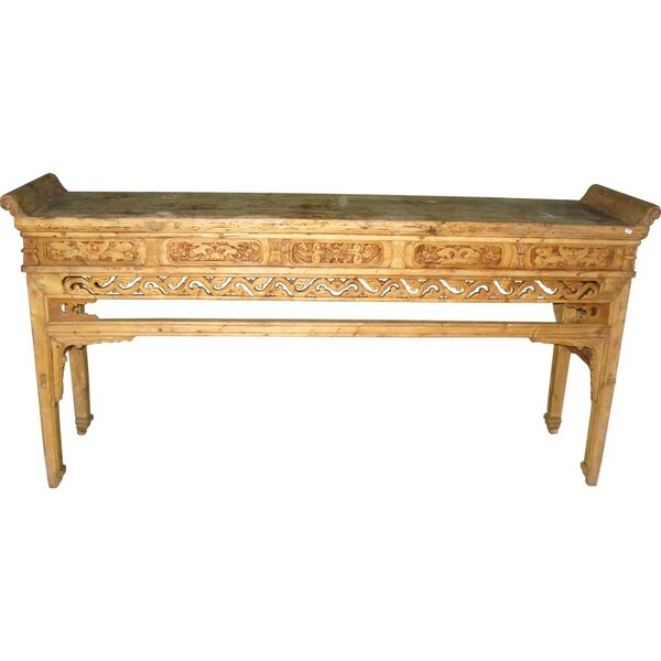 Ajax Carved Console Table By Bloomsbury Market