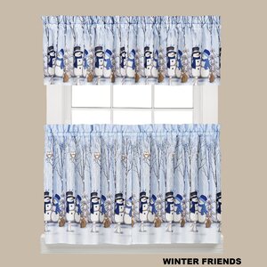 Winter Friends Cafe Curtain