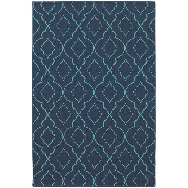 Kailani Navy/Blue Indoor/Outdoor Area Rug by Beachcrest Home