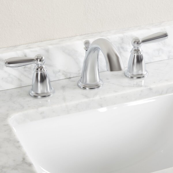 Brantford Widespread Bathroom Faucet with Optional Pop-Up Drain Assembly by Moen