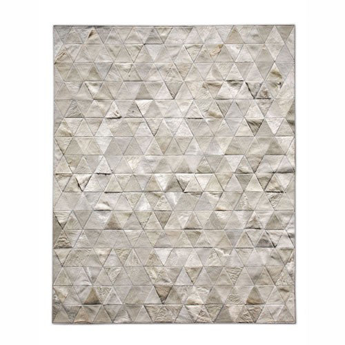 Pure Rugs Patchwork Cowhide Kahn Ivory Area Rug | Wayfair