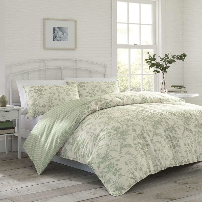 Laura Ashley Natalie Reversible Floral Cotton 5 Piece Comforter Set Reviews Wayfair See more ideas about bed spreads, bed, bedspreads comforters. natalie reversible floral cotton 5 piece comforter set