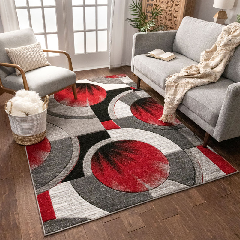 Well Woven Yolo Red Gray Area Rug Reviews Wayfair Well Woven Yolo Red Gray Area Rug