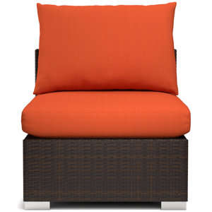Ellie Outdoor Rattan Armless Chair with Cushions