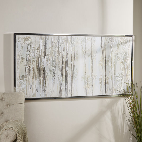 Birch Trees Picture Frame Print On Canvas Reviews Allmodern