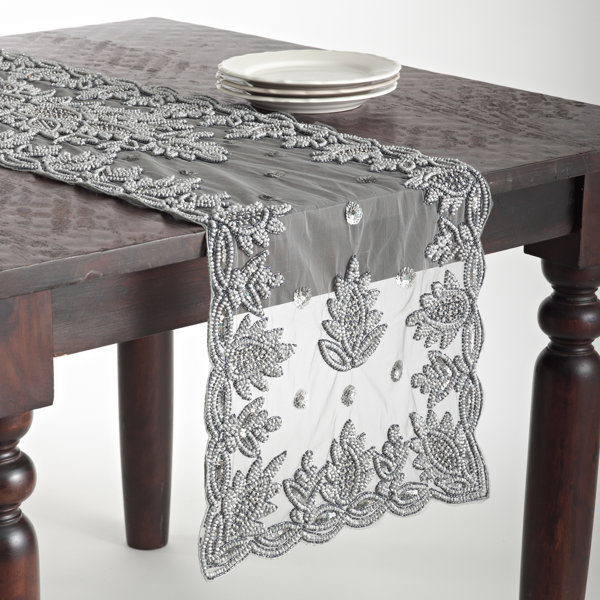 Morais Hand Beaded Table Runner by Bloomsbury Market
