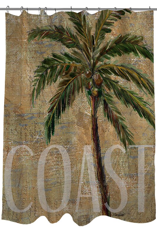 Manual Woodworkers & Weavers Coastal Palm Postcard Shower Curtain