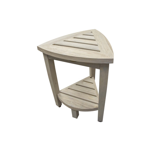 Ecodecors Oasis Coastal Vogue Compact Teak Corner Shower Bench With Ecodecors Oasis Coastal Vogue Compact Teak Corner Shower Bench With Shelf Wayfair