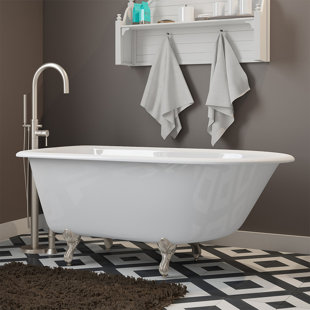 Deck Mount Freestanding Tubs Wayfair 55 X 30 Clawfoot Bathtub In Deck Mount