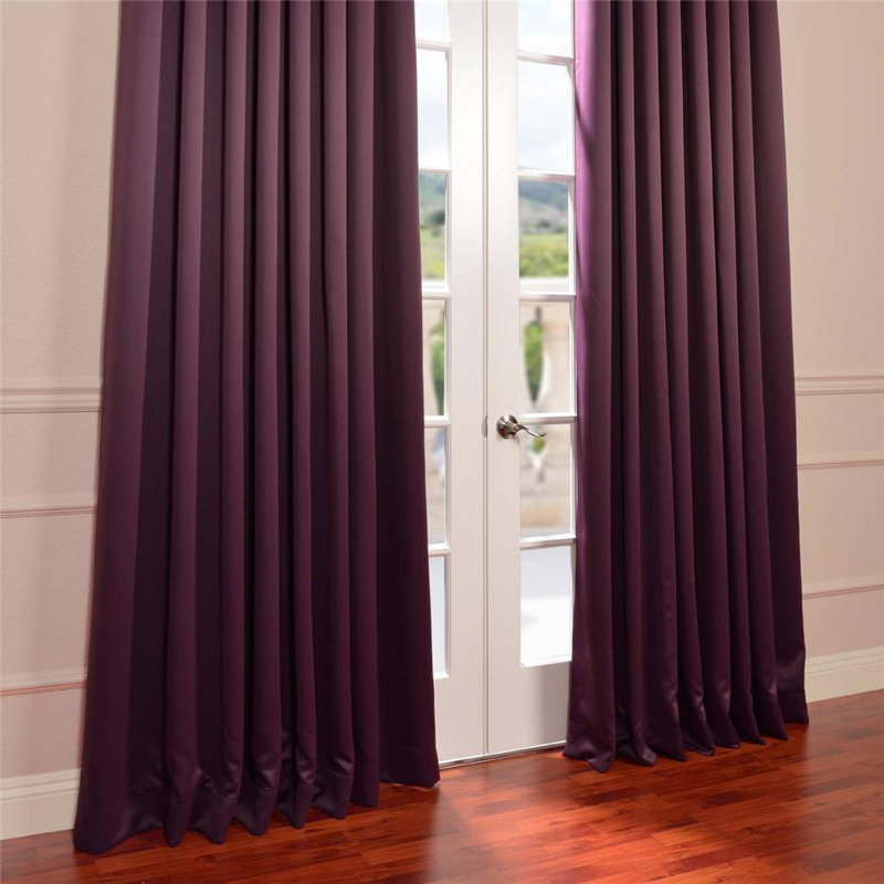 Legault Double Wide Solid Color Blackout Thermal Grommet Curtain