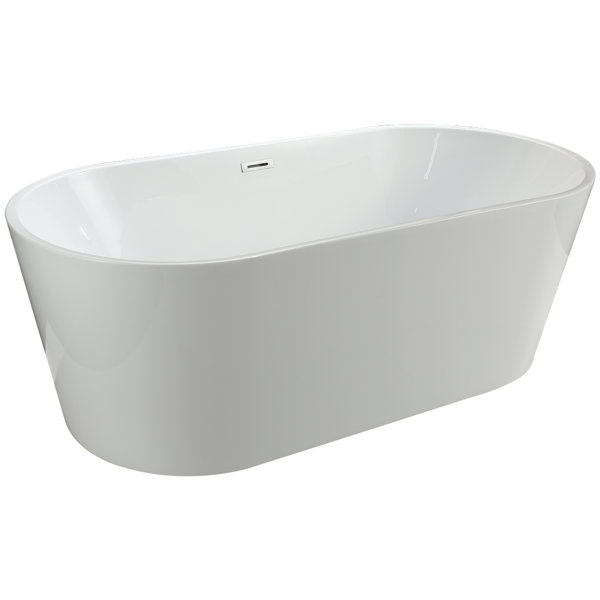 Lumina 68 x 32 Freestanding Soaking Bathtub by Vinnova