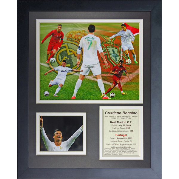 Cristiano Ronaldo Framed Memorabilia by Legends Never Die