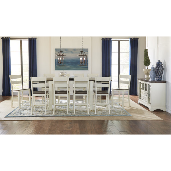 Aguero 11 Piece Counter Height Extendable Solid Wood Pub Table Set By Canora Grey Spacial Price