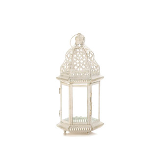 Best Distressed Iron and Glass Lantern By Bungalow Rose Outdoor Lighting Distressed Iron and Glass Lantern By Bungalow Rose Outdoor Lighting