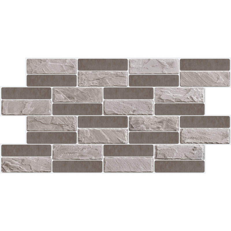 Dundee Deco Grey Charcoal Faux Bricks 3 2 Ft X 1 6 Ft 96cm X