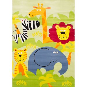 Luann Light Green Jungle Area Rug