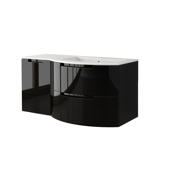 Oasi 43 Single Left Side Cabinet with Shelf Vanity Set by LaToscana