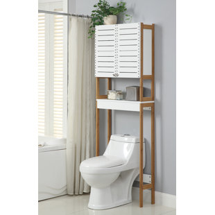 Over The Toilet Storage Cabinets Wayfair Rendition 23 625 W X 70 25 H Over The Toilet Storage