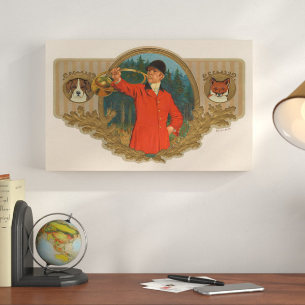 Charlton Home Fox And Hound Acrylic Painting Print On Wrapped