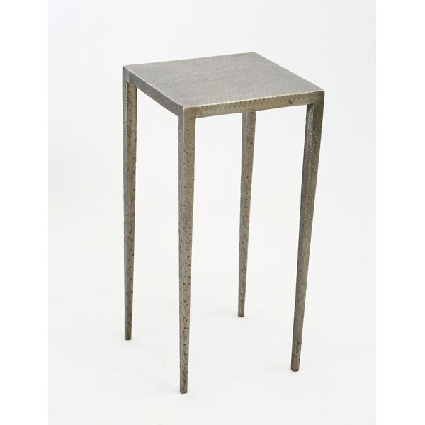 Mickinley Iron Hammered End Table By Bloomsbury Market