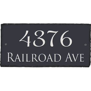 Personalized Slate Home 2-Line Wall Address Plaque
