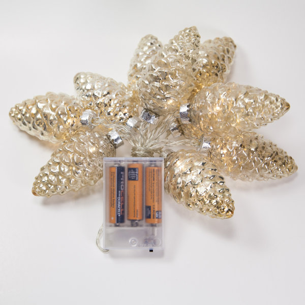 Iridescent Pinecone LED 10 Light String Lighting by The Holiday Aisle