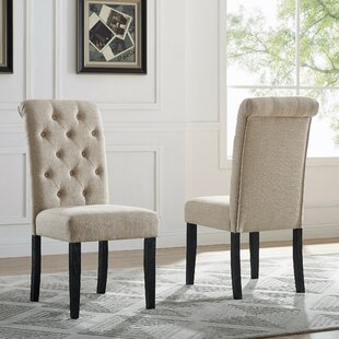 evelin tufted upholstered parsons dining chair