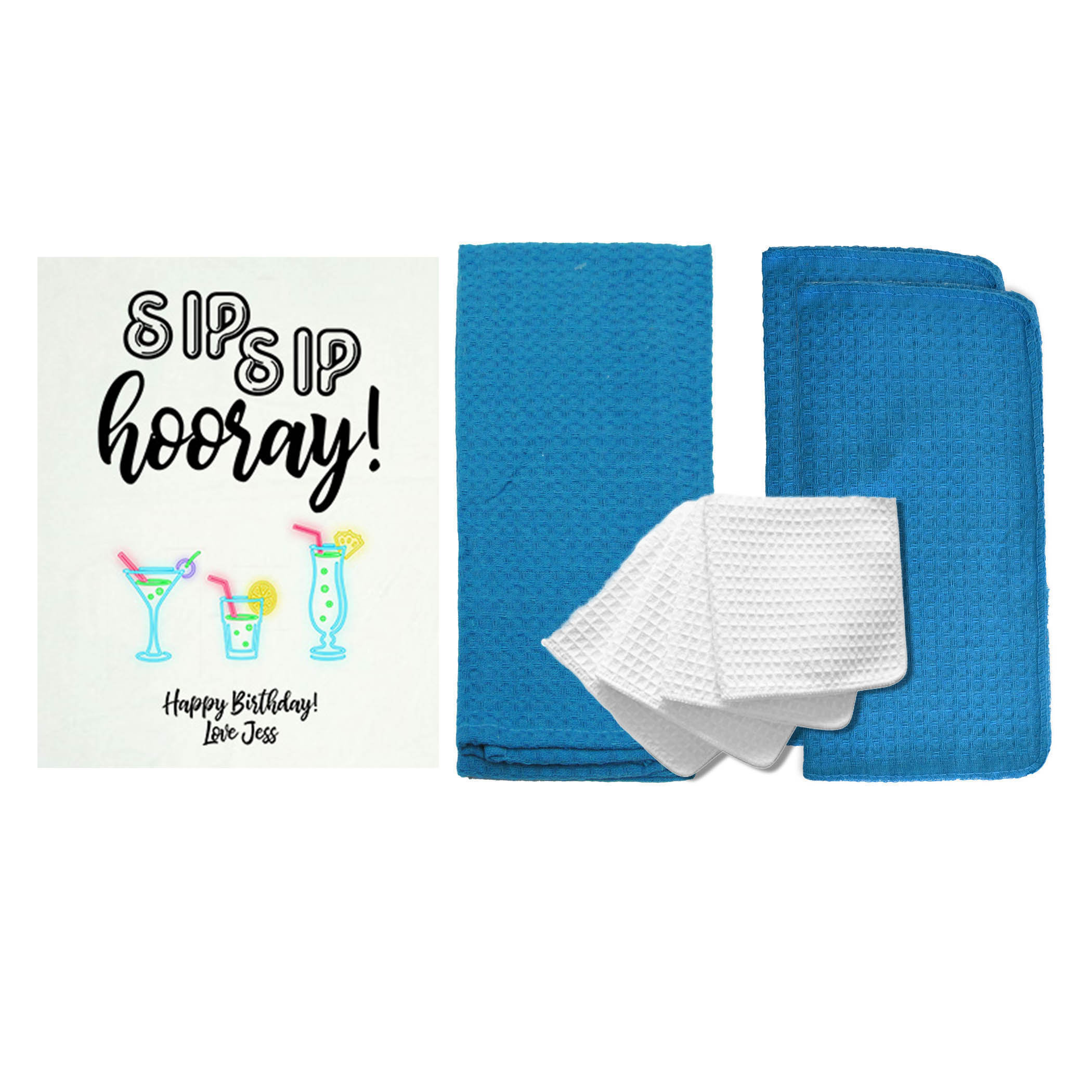 Latitude Run Personalized Sip Sip Hooray 8 Piece Kitchen Towel Set Wayfair