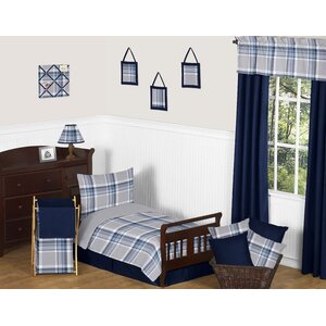 Plaid 5 Piece Toddler Bedding Set