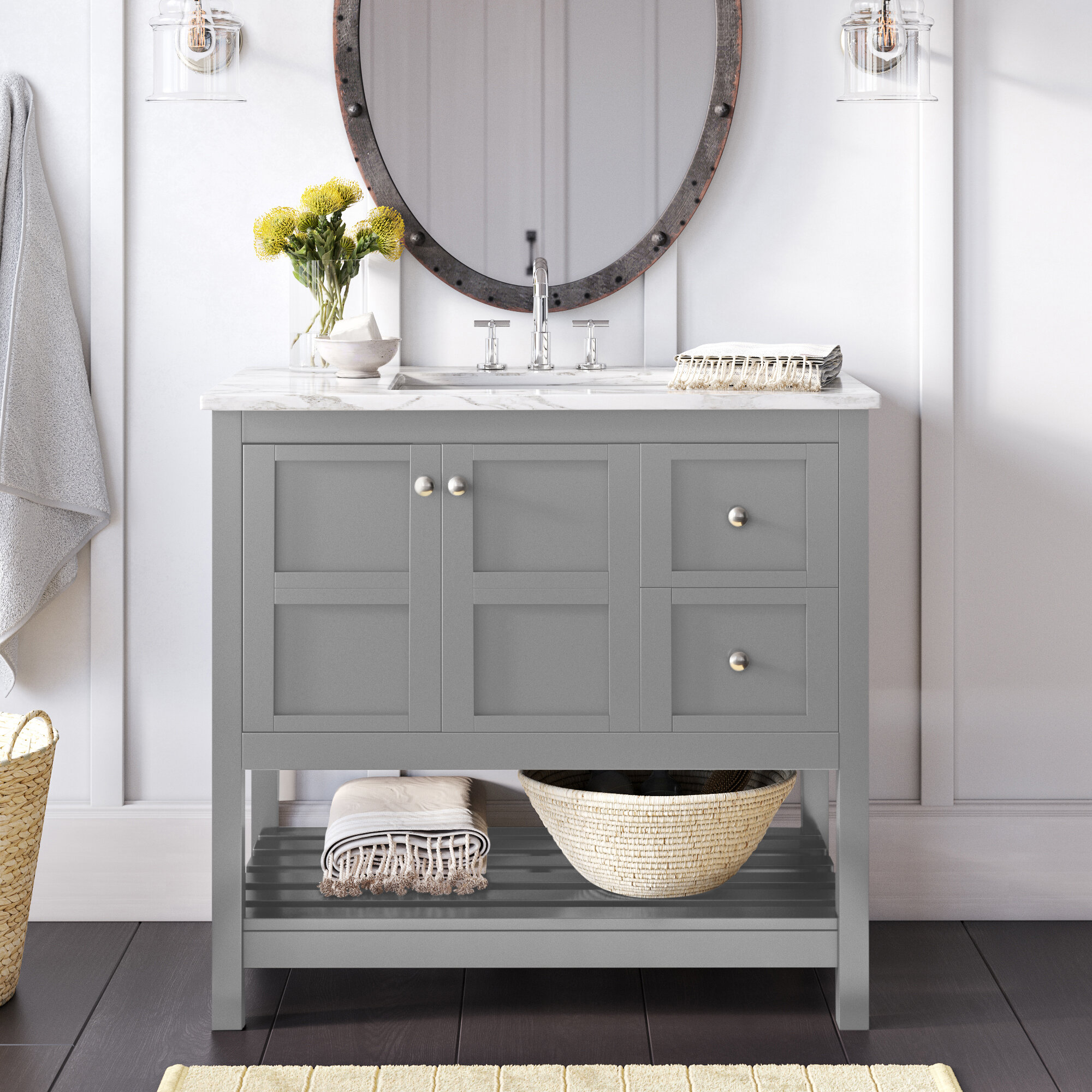 36 Inch Gray Bathroom Vanities Youll Love In 2021 Wayfair