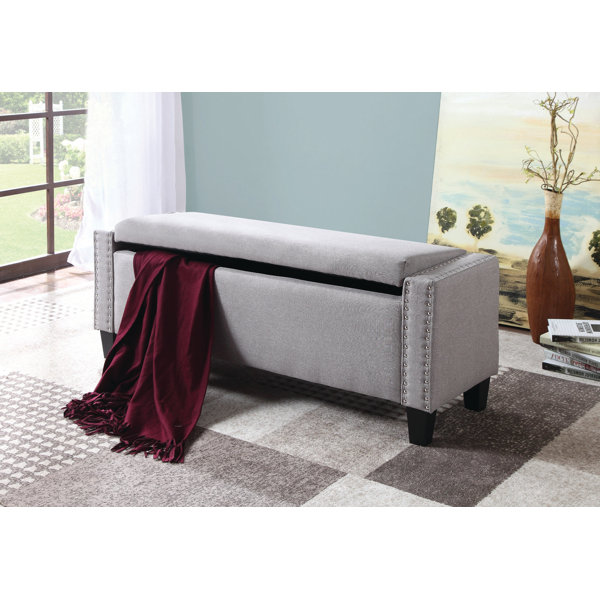 Dove Upholstered Storage Bench By Rosdorf Park No Copoun