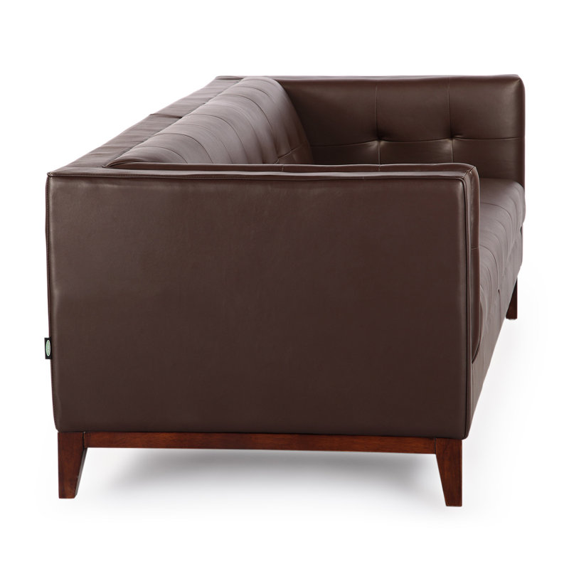 Kardiel Harrison Mid Century Modern Loft Leather Chesterfield Sofa