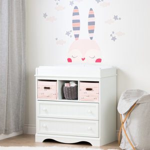 Savannah Changing Table with Doudou the Rabbit Wall Decal